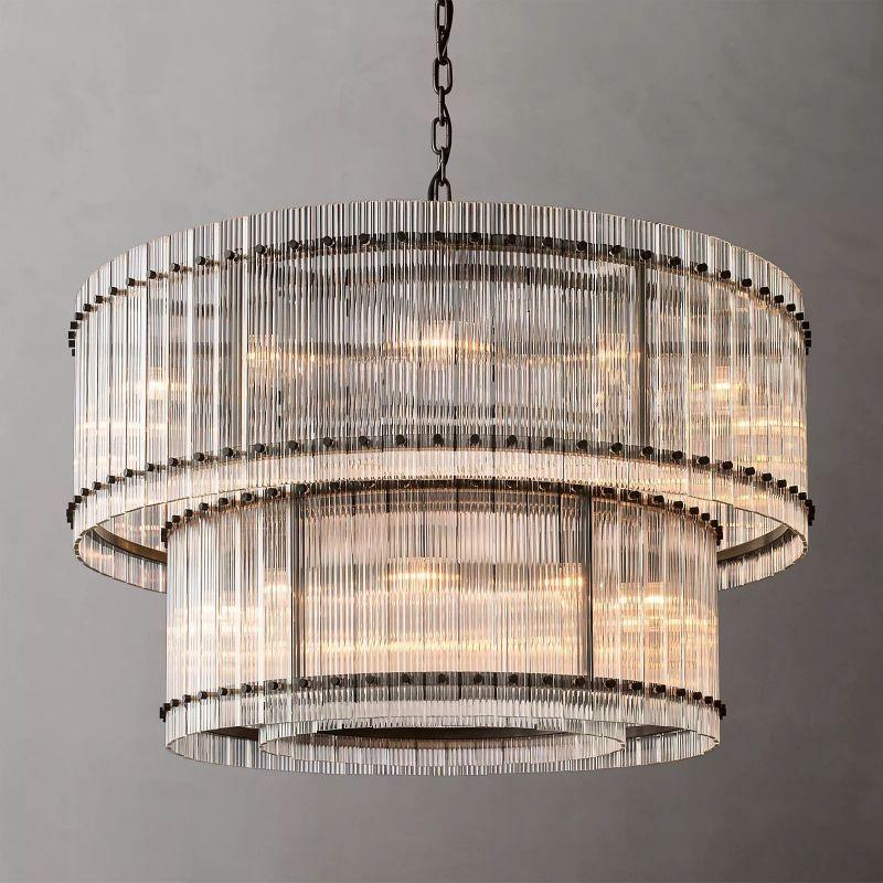 San Marco Two-tier Luxury Round Chandelier 48" - Dawn Lamps