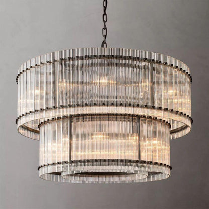 San Marco Two-tier Luxury Round Chandelier 48" - Dawn Lamps
