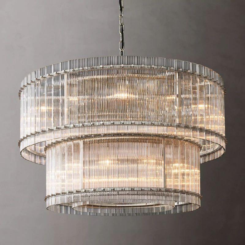 San Marco Two-tier Luxury Round Chandelier 48" - Dawn Lamps
