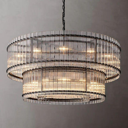 San Marco Two-tier Luxury Round Chandelier 60" - Dawn Lamps