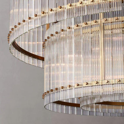 San Marco Two-tier Luxury Round Chandelier 60" - Dawn Lamps