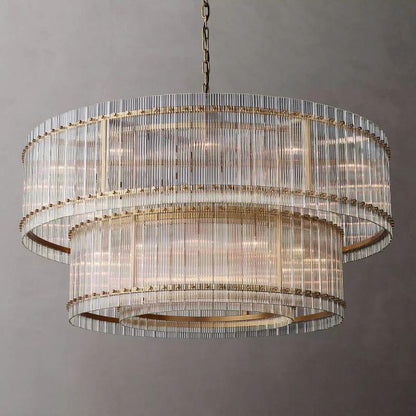 San Marco Two-tier Luxury Round Chandelier 60" - Dawn Lamps