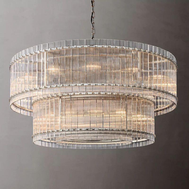 San Marco Two-tier Luxury Round Chandelier 60" - Dawn Lamps