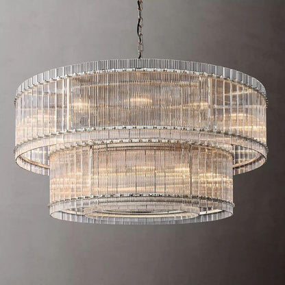 San Marco Two-tier Luxury Round Chandelier 60" - Dawn Lamps
