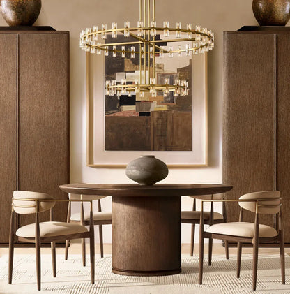 Arcachon Round 2-Tier Chandelier 60" For Dining Room Kitchen island - Dawn Lamps