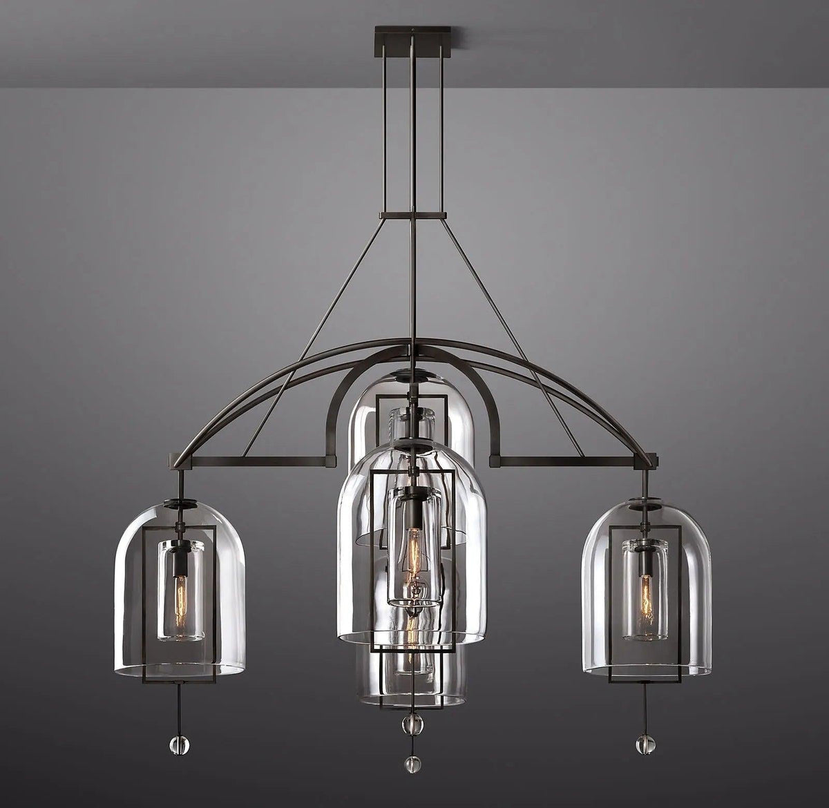 Fulcrum Round Chandelier 61" 5-Lights - Dawn Lamps