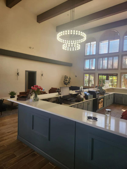 Arcachon Round 2-Tier Chandelier 60" For Dining Room Kitchen island - Dawn Lamps