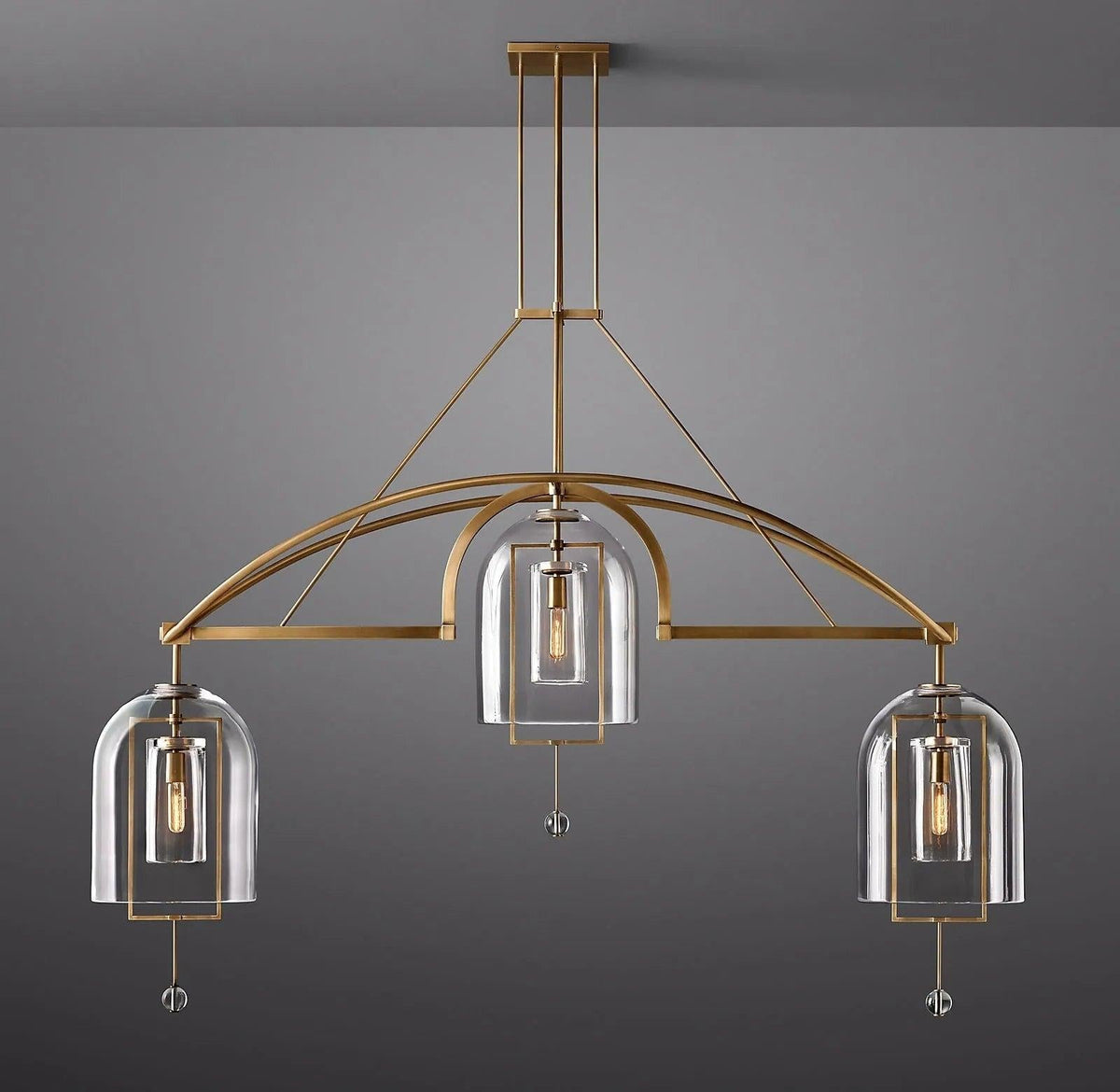Fulcrum Round Chandelier  73" 3-Lights - Dawn Lamps