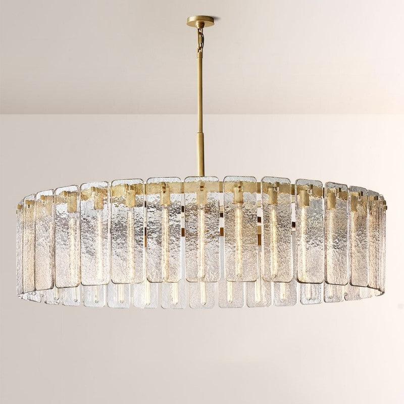 Camette Glass Round Chandelier 60"D - Dawn Lamps