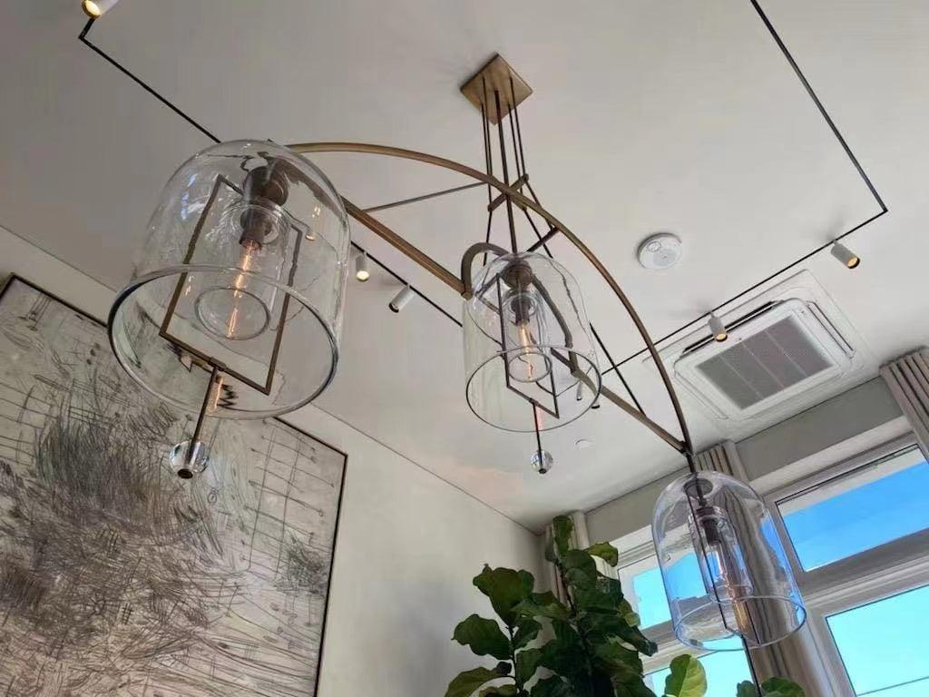Fulcrum Round Chandelier 73" 5-Lights - Dawn Lamps