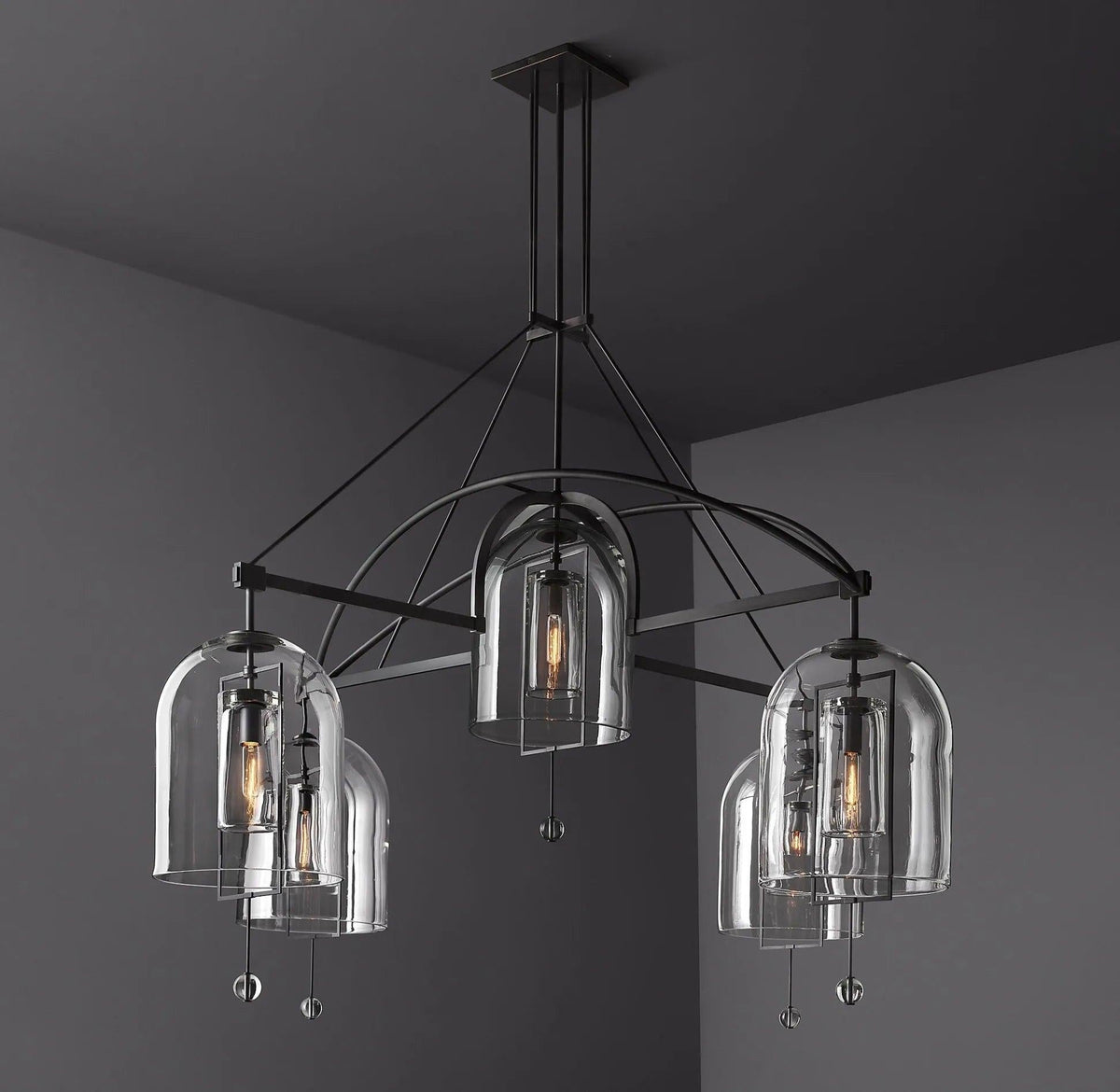 Fulcrum Round Chandelier 73" 5-Lights - Dawn Lamps