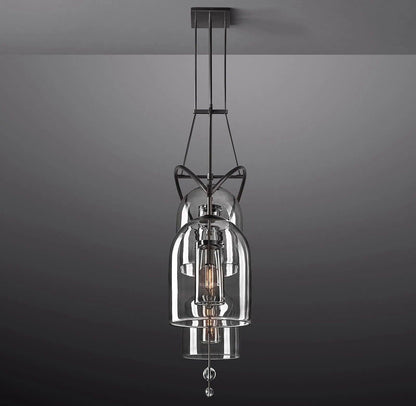 Fulcrum Round Chandelier  73" 3-Lights - Dawn Lamps