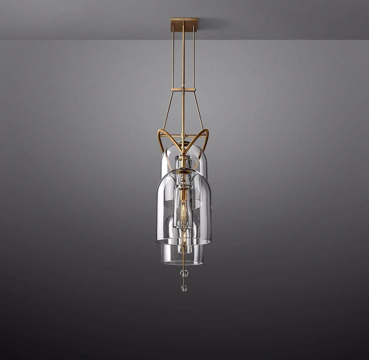 Fulcrum Round Chandelier 61"  3-Lights - Dawn Lamps