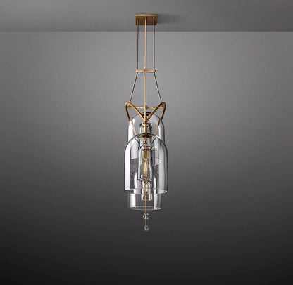 Fulcrum Round Chandelier 61"  3-Lights - Dawn Lamps