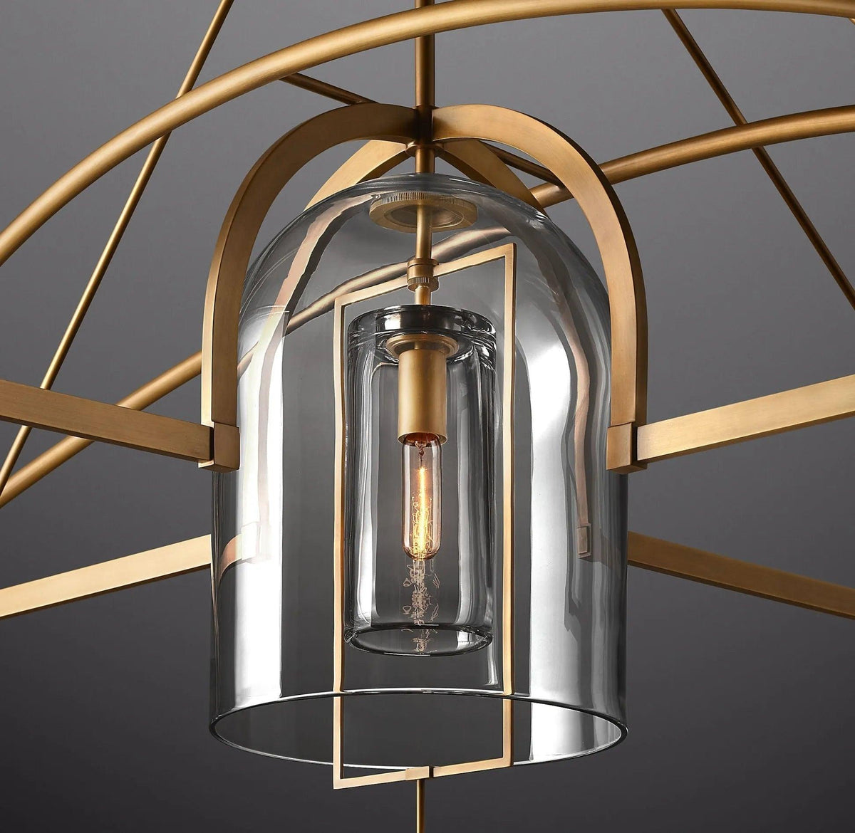 Fulcrum Round Chandelier 73" 5-Lights - Dawn Lamps