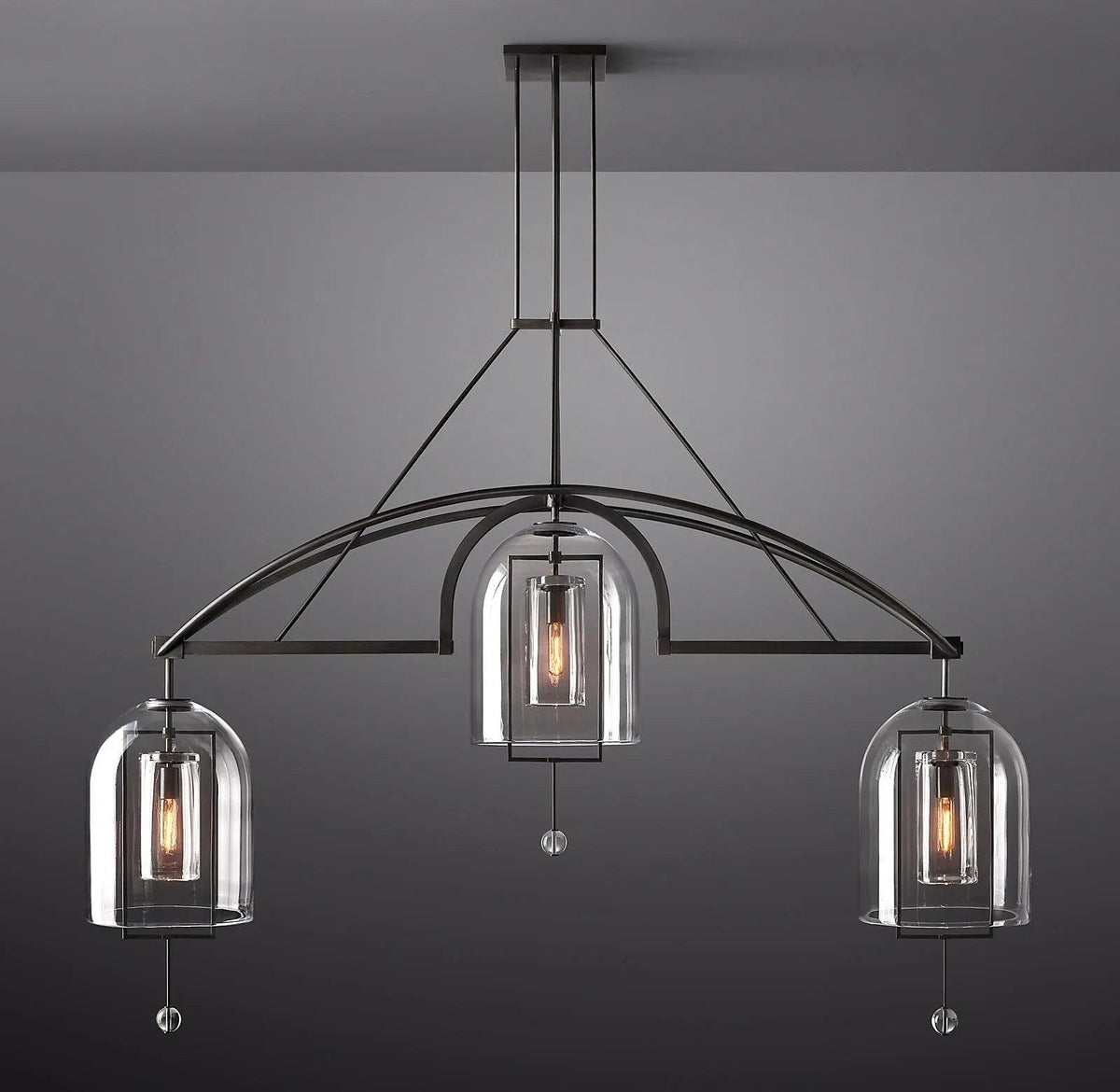 Fulcrum Round Chandelier  73" 3-Lights - Dawn Lamps