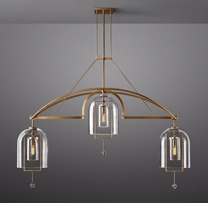 Fulcrum Linear Chandelier 73" 3-Lights - Dawn Lamps