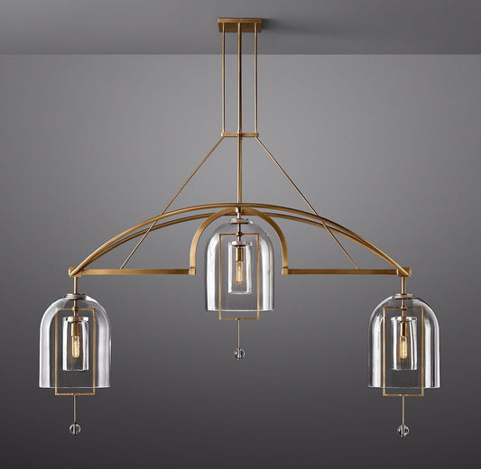 Fulcrum Linear Chandelier 73" 3-Lights - Dawn Lamps