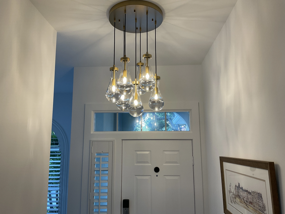 Rain Modern Round Chandelier 18" - Dawn Lamps