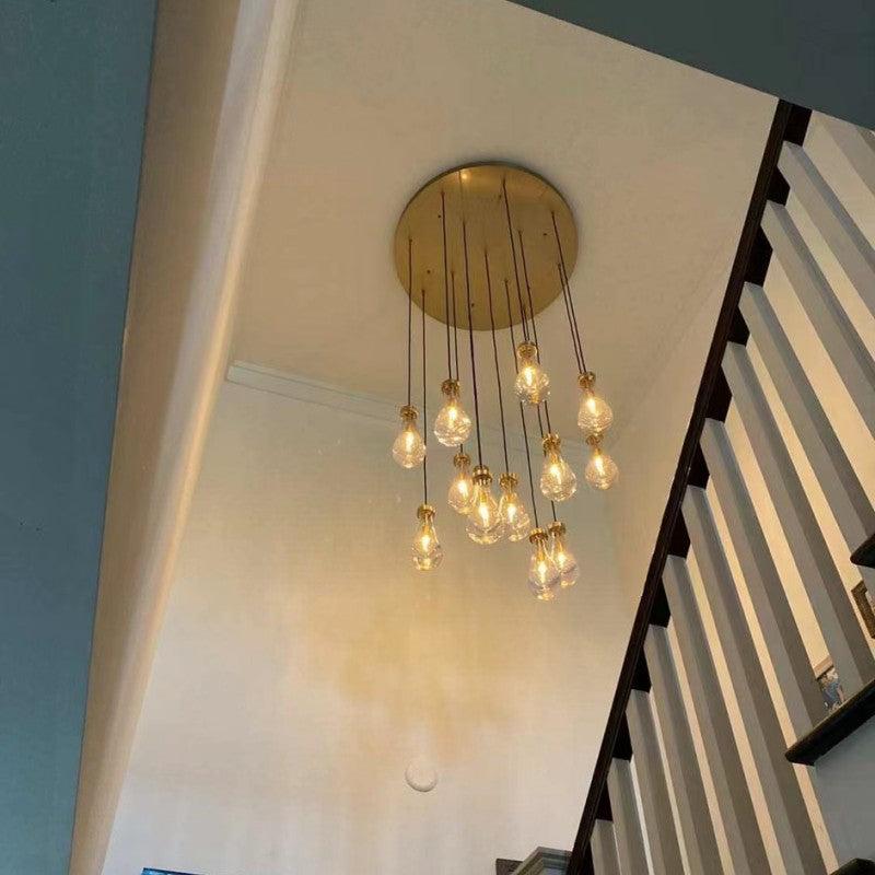 Rain Modern Round Chandelier 18" - Dawn Lamps