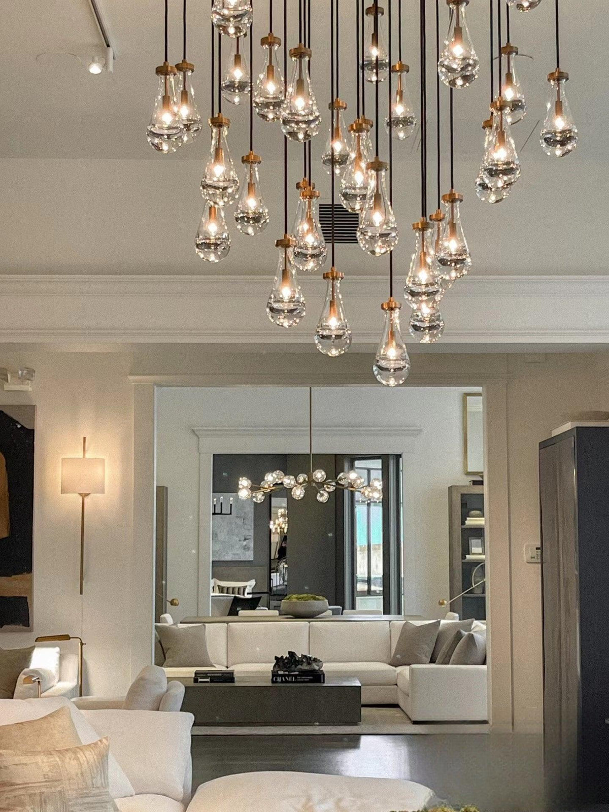 Rain Round Chandelier 47" - Dawn Lamps
