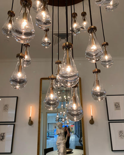 Rain Round Chandelier 47" - Dawn Lamps