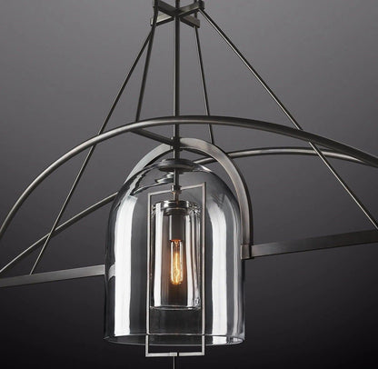 Fulcrum Round Chandelier 61"  3-Lights - Dawn Lamps